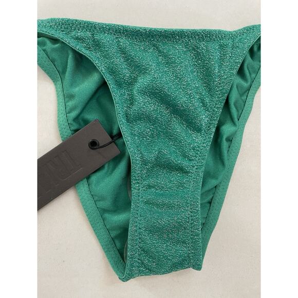 Triangl Swim Vinca String Bikini Bottom Swimwear Sparkle Jade Green - Picture 2 of 12